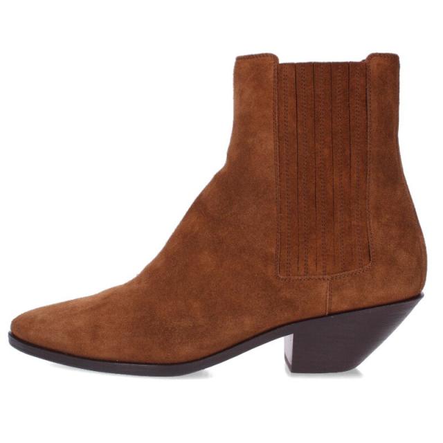 サンローランパリ サイズ:38 549214 サイドゴアスウェードヒールブーツ