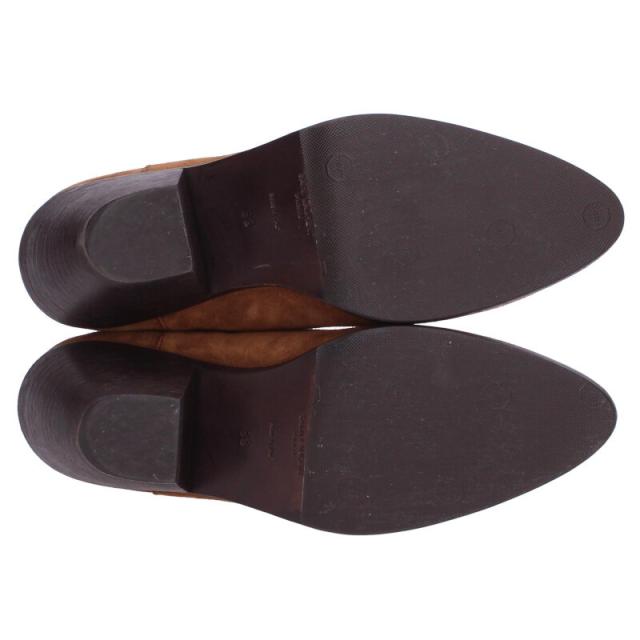 T@O様　ご依頼品 サンローランパリ サイズ:38 549214 サイドゴアスウェードヒールブーツ