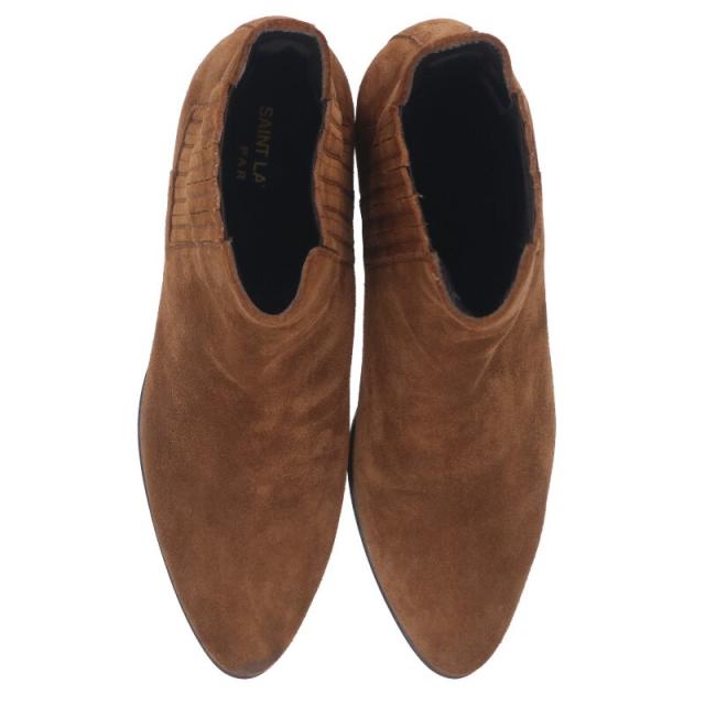 T@O様　ご依頼品 サンローランパリ サイズ:38 549214 サイドゴアスウェードヒールブーツ