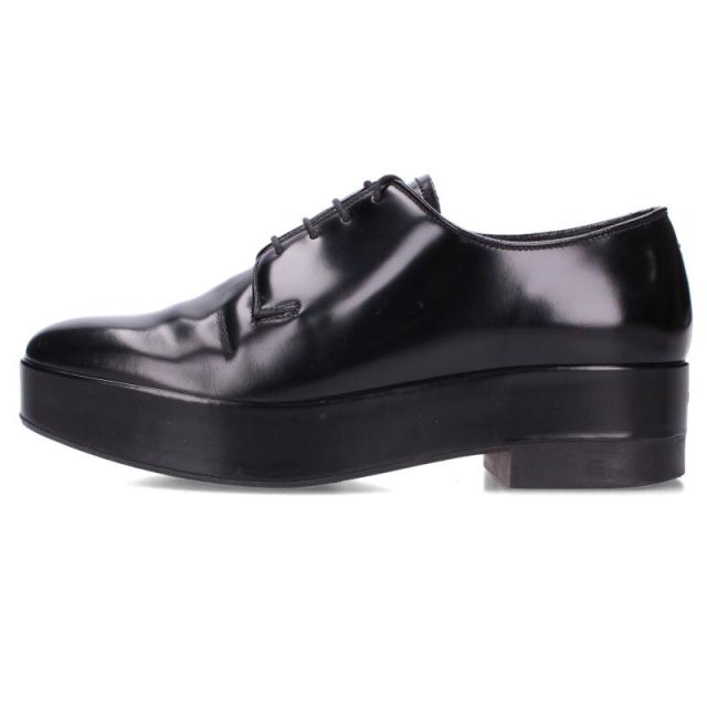 プラダ サイズ:6.5  2EG379 スクエアトゥレザーダービーシューズ 中古 BS99