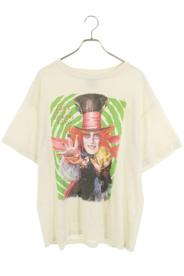 セントマイケル サイズ:L SM-A23-0000-C25 MAD HATTERプリントヴィンテージ加工Tシャツ 中古 SB01