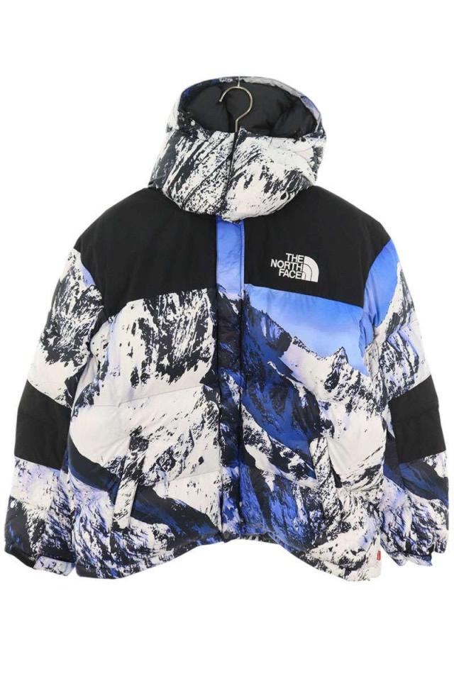 シュプリーム  ノースフェイス サイズ:M  17AW  The North Face Mountain Baltoro Jacket 総柄バルトロダウンジャケット 中古 FK04