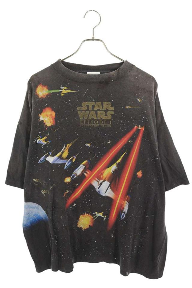 セントマイケル サイズ:XXL  25SS  SM-HR8-0000-C62 ヴィンテージ加工ムービープリントTシャツ 中古 OM10