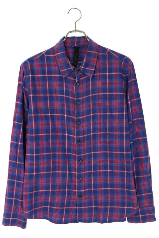 クロムハーツ サイズ:L  LOOSEENDS LS ルーズエンド スターパッチチェック長袖シャツ 中古 SS07