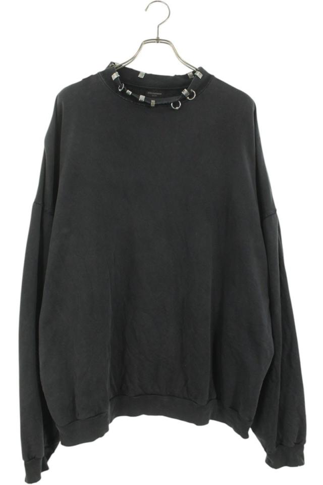 バレンシアガ サイズ:3  762718 TPVD9 ピアスクルーネックヴィンテージ加工スウェット 中古 OM10