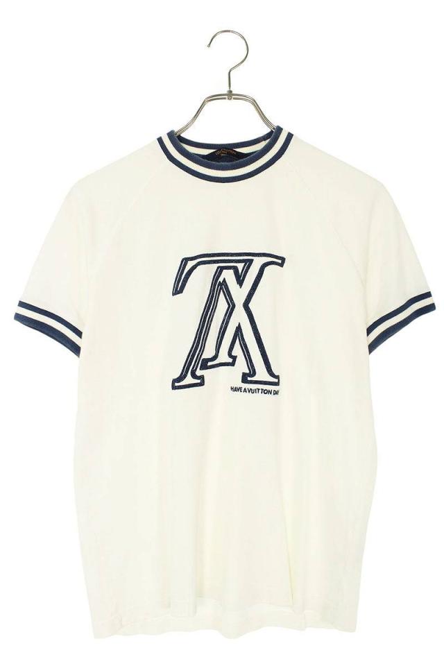 ルイヴィトン サイズ:XS  18AW  RM182M CMS HFY04W アップサイドダウンロゴ刺繍Tシャツ 中古 OM10