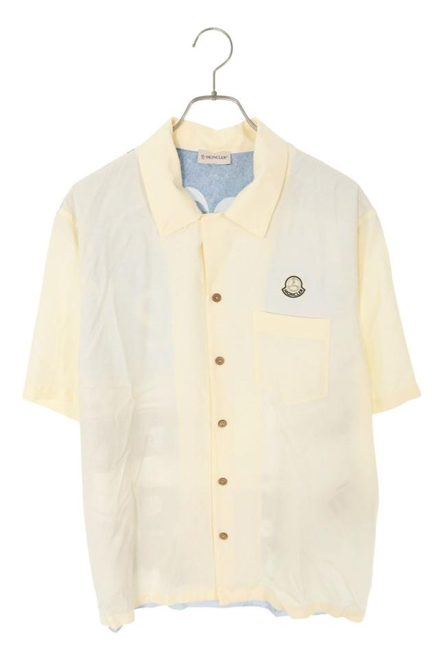 モンクレール サイズ:48  25SS  CAMICIA バックフォトプリントボーリング半袖シャツ 中古 SB01