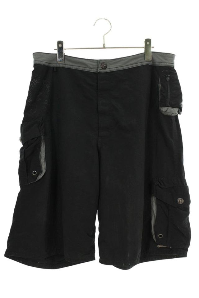 クロムハーツ サイズ:36インチ SWIM PANTS CRS BTN クロスボールボタンハーフパンツ 中古 SJ02