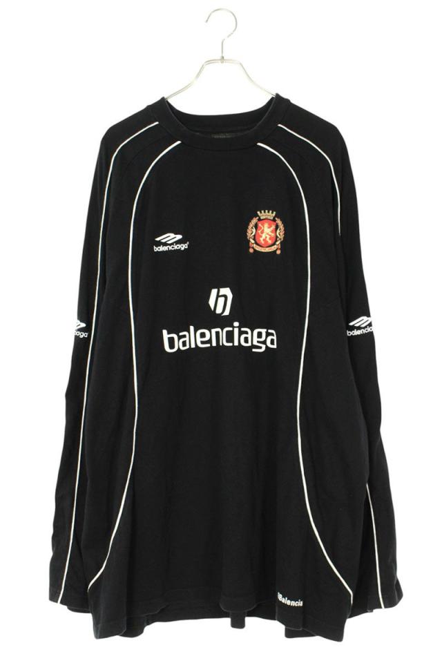 バレンシアガ サイズ:4  778972 TPVR5 PARIS SOCCERプリント長袖カットソー 中古 SS13