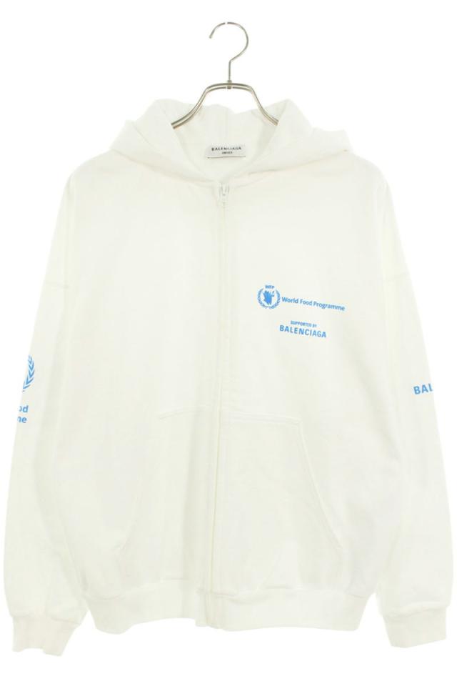 バレンシアガ サイズ:1  674728 TMVL1 WFPプリントジップアップパーカー 中古 SB01