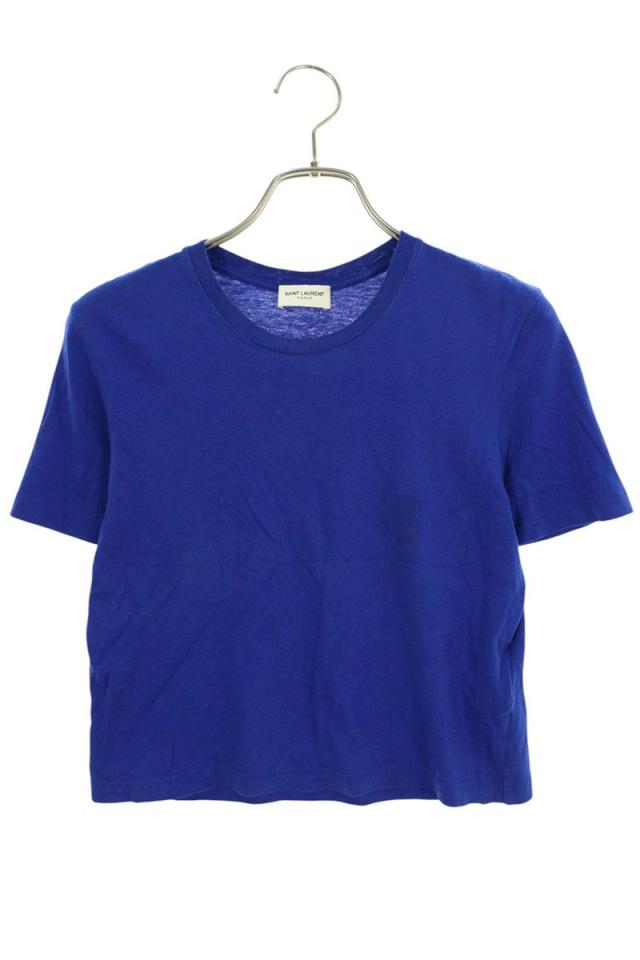 サンローランパリ サイズ:XS  693298 Y2ZJ2 ロゴエンブロイダリークロップドTシャツ 中古 BS99