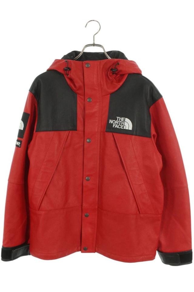 シュプリーム  ノースフェイス サイズ:S  18AW  Leather Mountain Parka レザーマウンテンレザージャケット 中古 SB01