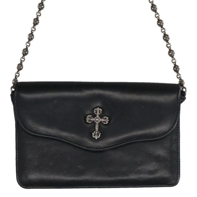 クロムハーツ  フィリグリークロス装飾レザーハンドバッグ 中古 FK04