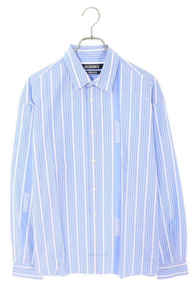 ジャックムス サイズ:48  246SH001 ストライプロゴ長袖シャツ 新古品 SB01