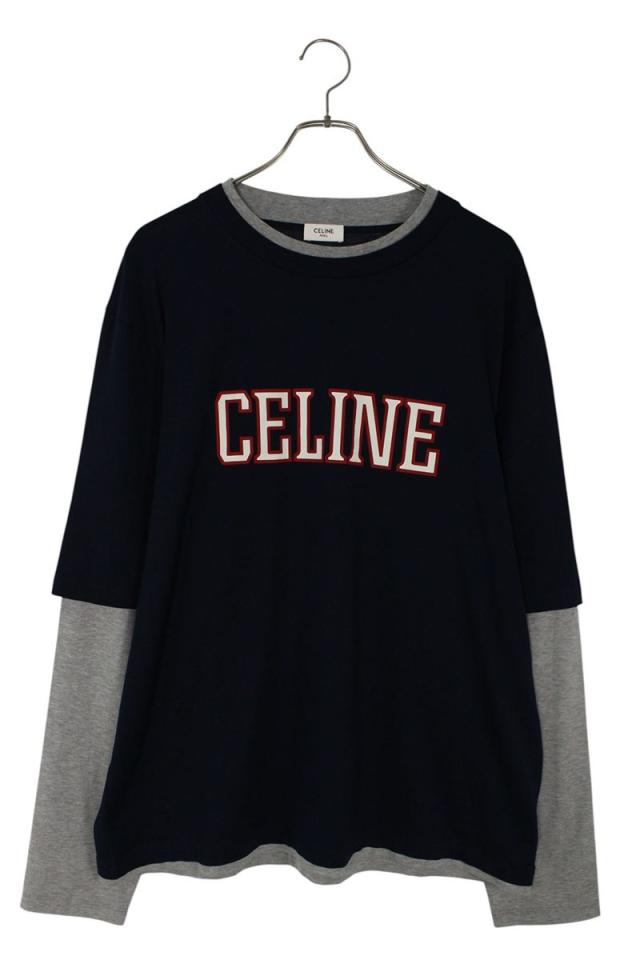 セリーヌ サイズ:L  25SS  RX06N671Q レイヤードルーズ長袖カットソー 新古品 SB01