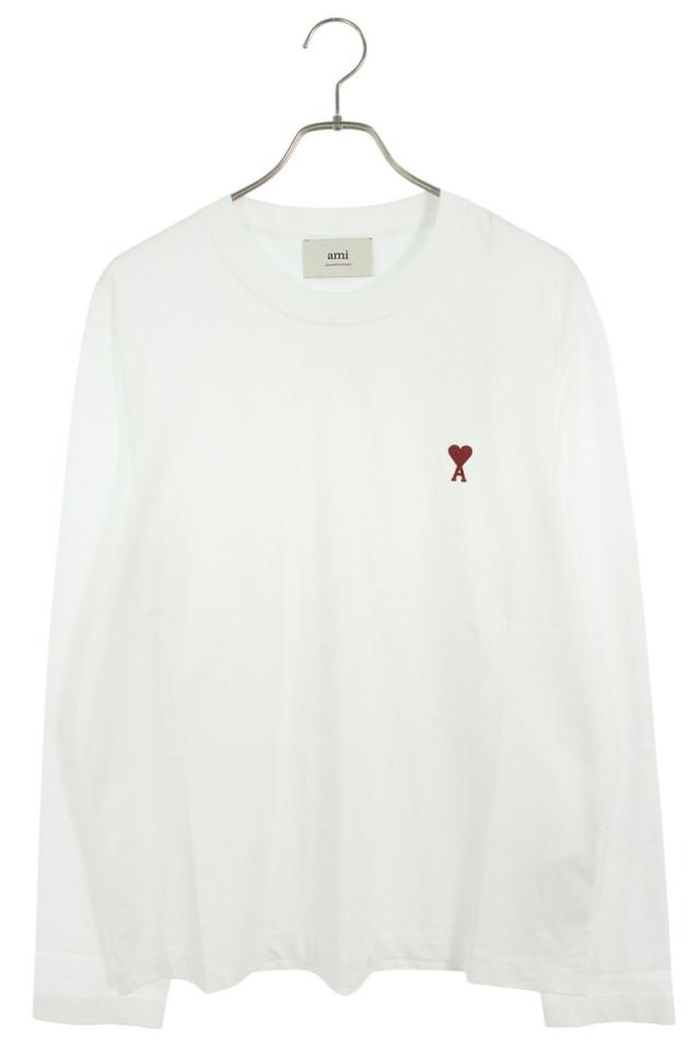 アミアレクサンドルマテュッシ　長袖トップス　長袖ポロシャツ　ボーダー　レッド　L アミアレクサンドルマテュッシ サイズ:L BFUTS235724 ハートA刺繍長袖