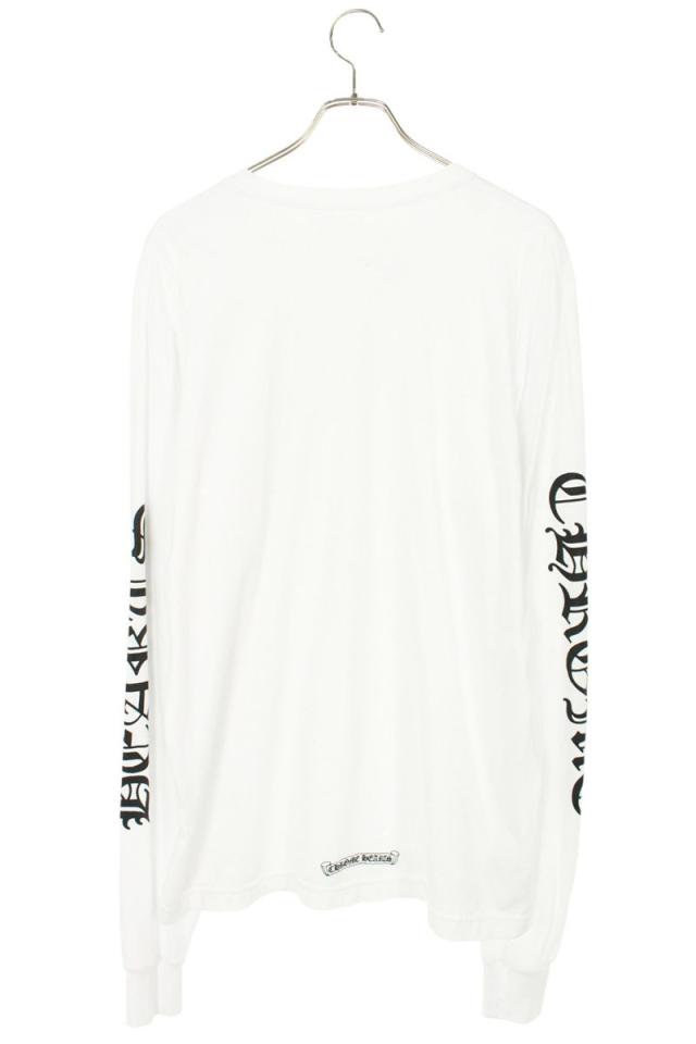 クロムハーツ サイズ:L  CH L S  1 ネックロゴ長袖カットソー 中古 NO05 クロムハーツ サイズ:L CH L S 1 ネックロゴプリント長袖カットソー