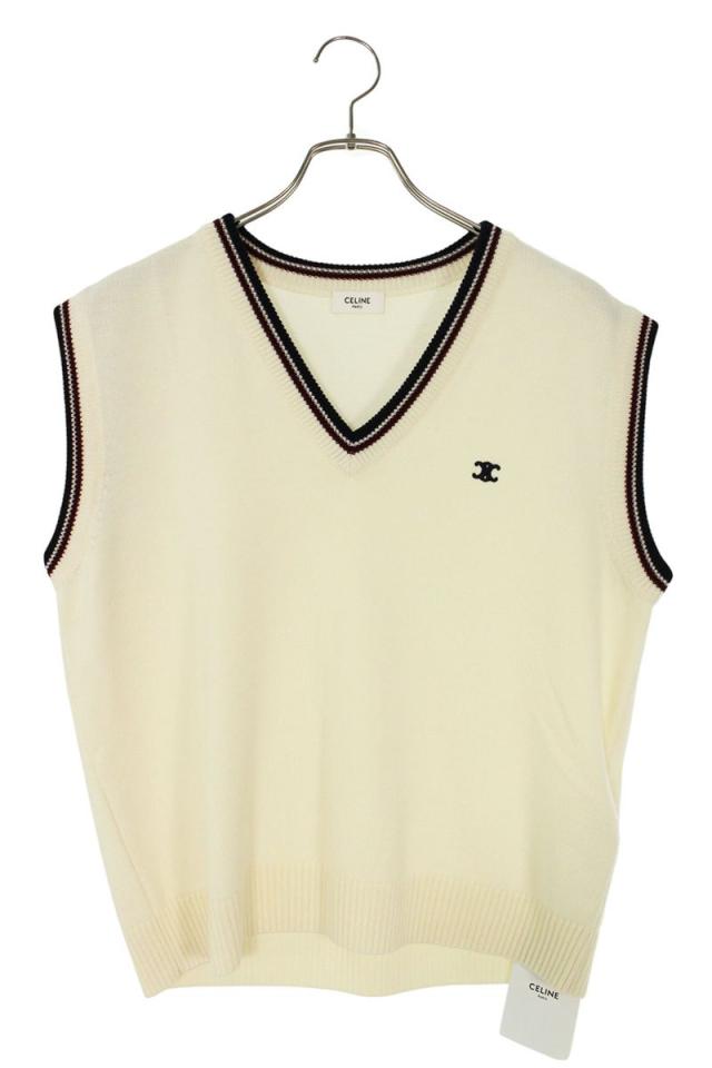 セリーヌ サイズ:S  25SS  2ADCK823Y トリオンフVネックセーターベスト 新古品 SB01