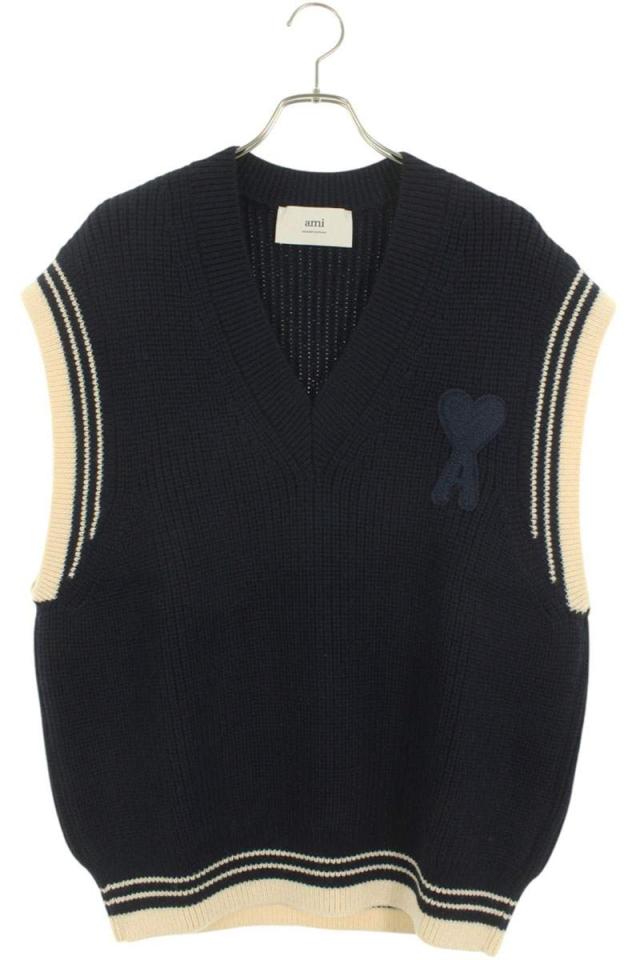 アミアレクサンドルマテュッシ サイズ:XL  25SS  UKS768 ハートA刺繍チルデンベスト 新古品 SB01