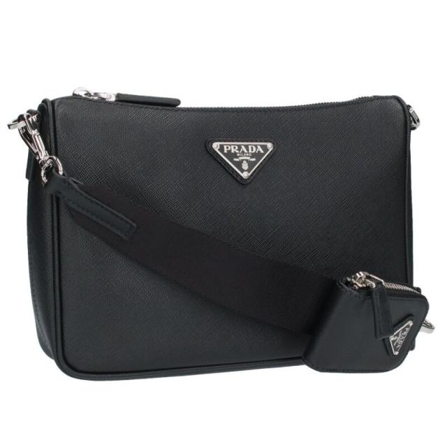プラダ   2VH113 ナイロン三角プレートミニポーチ付きショルダーバッグ 新古品 OM10