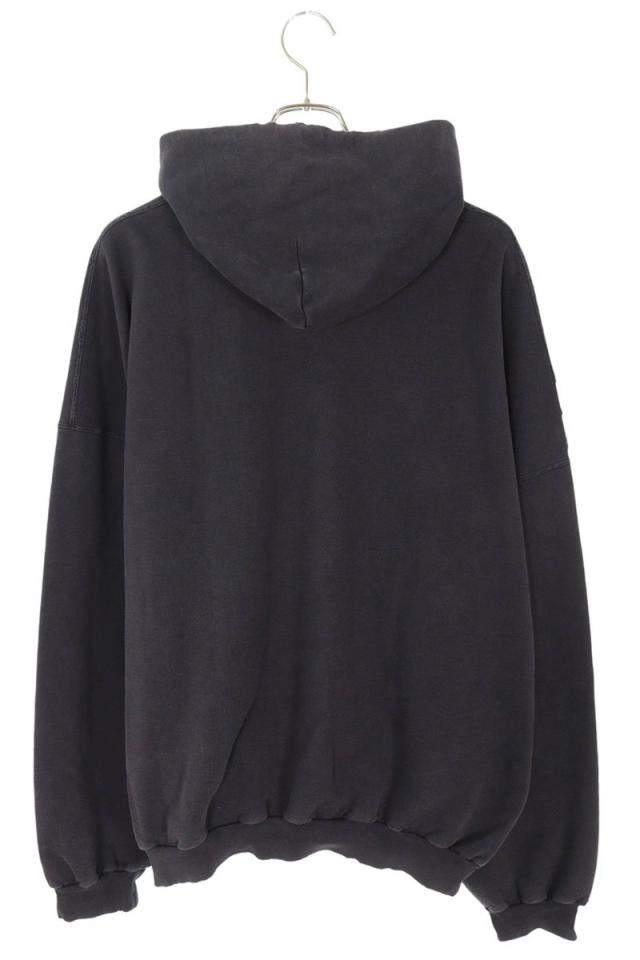 バレンシアガ サイズ:S  25SS  803265 TRVS9 ダメージ加工ロゴプルオーバーパーカー 新古品 SS13 バレンシアガ サイズ:S 25SS 803265 TRVS9 ダメージ加工ロゴプル