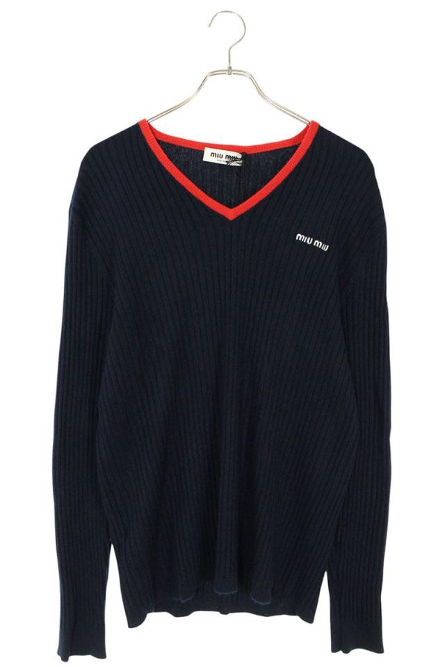 ミュウミュウ サイズ:42  MMLA33 Vネックカシミアニット 新古品 SB01