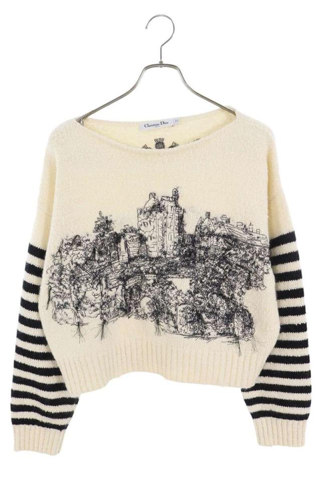 クリスチャンディオール サイズ:36 514S48A3024_X0930 トワル ドゥ ジュイ スコットランド ブレンドニット 中古 OM10