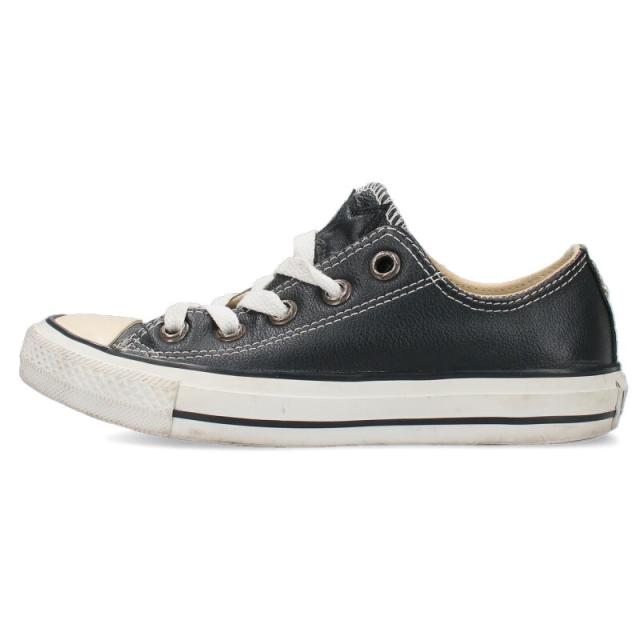 クロムハーツ サイズ:23cm CH CONVERSE CANVAS シルバー装飾スター付きレザーローカットスニーカー 中古 SJ02
