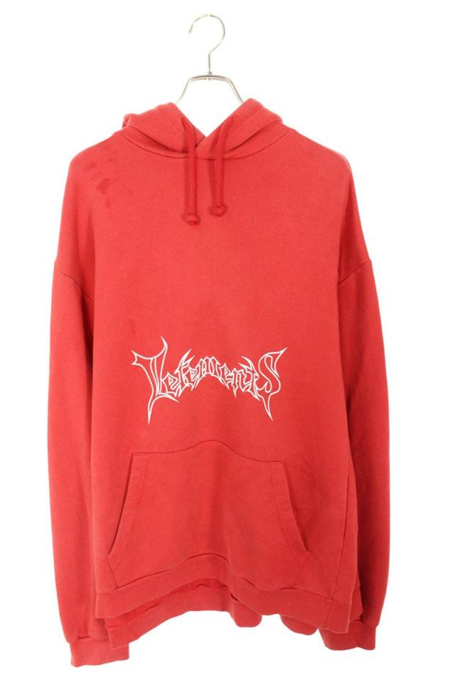 ヴェトモン サイズ:M 16AW 韓国限定 Fake Collection メタルロゴオーバーサイズパーカー 中古 OM10