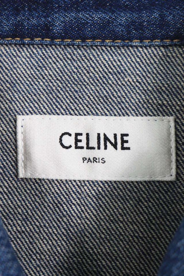 Ｍサイズ貴重CELINE スタッズフリンジデニムベスト2Q571365M CELINE(セリーヌ) スタッズフリンジデニムベスト2Q571365M 2Q571365M
