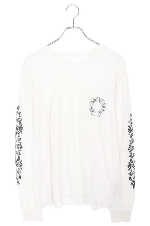 クロムハーツ サイズ:L  CH L S  1 バックホースシュープリント長袖カットソー 中古 SJ02