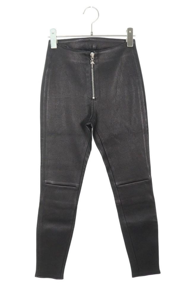クロムハーツ サイズ:25インチ ダガージップ付きレザーレギンスロングパンツ 中古 BS55