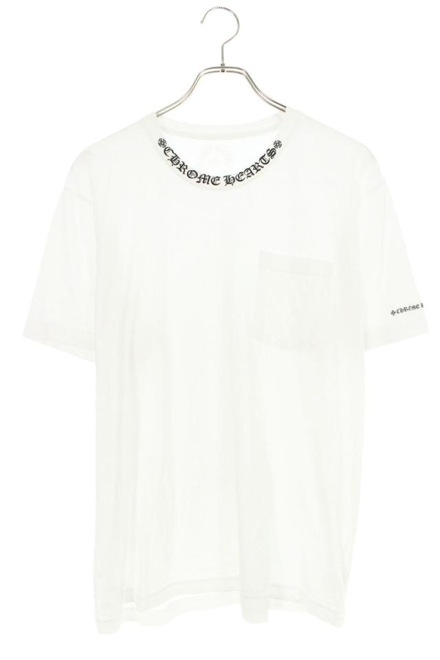 クロムハーツ サイズ:L  CH T-SHRT 1 ネックロゴプリントTシャツ 中古 OS06