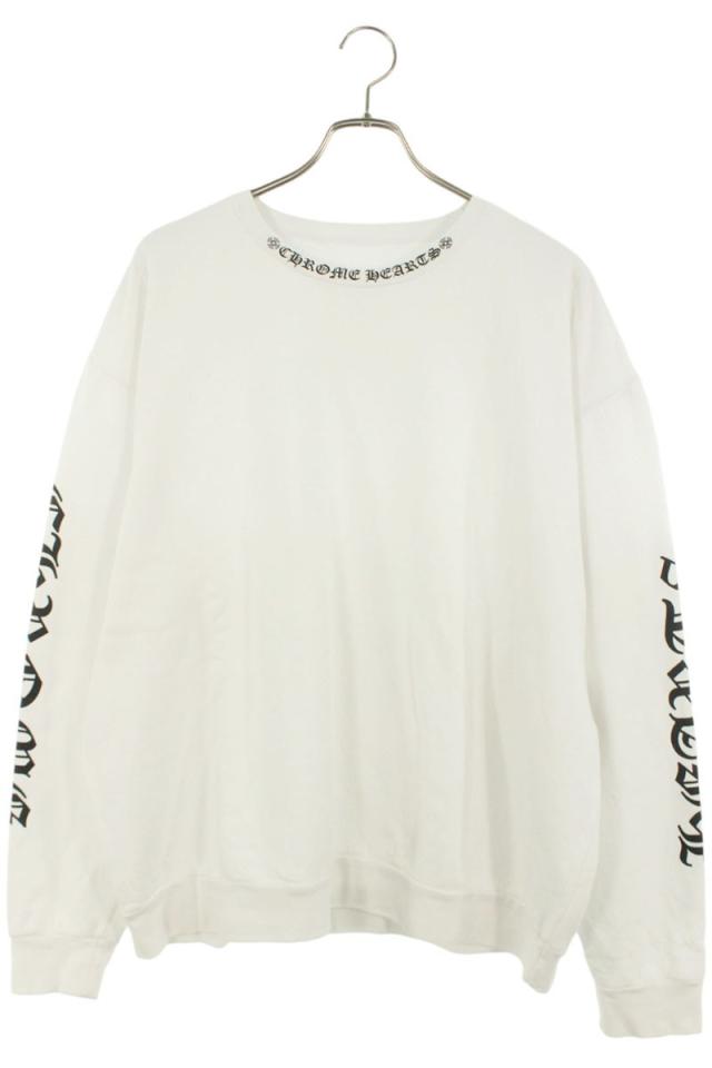 クロムハーツ サイズ:L  SWTSHRT PLVR ネックロゴスウェット 中古 SJ02