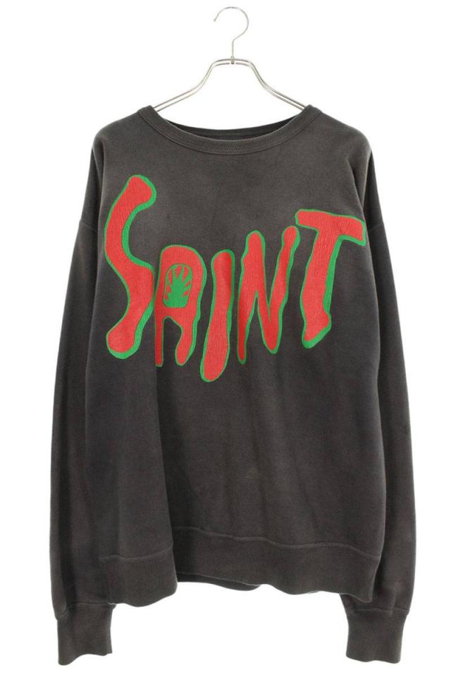 セントマイケル サイズ:XL  SM-A23-0000-018 ヴィンテージ加工MX6プリントスウェット 中古 OM10