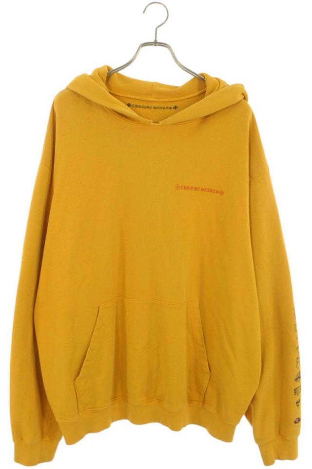 クロムハーツ サイズ:XL  PPO mustard HD PLVR MATTY BOYバックプリントプルオーバーパーカー 中古 SS07