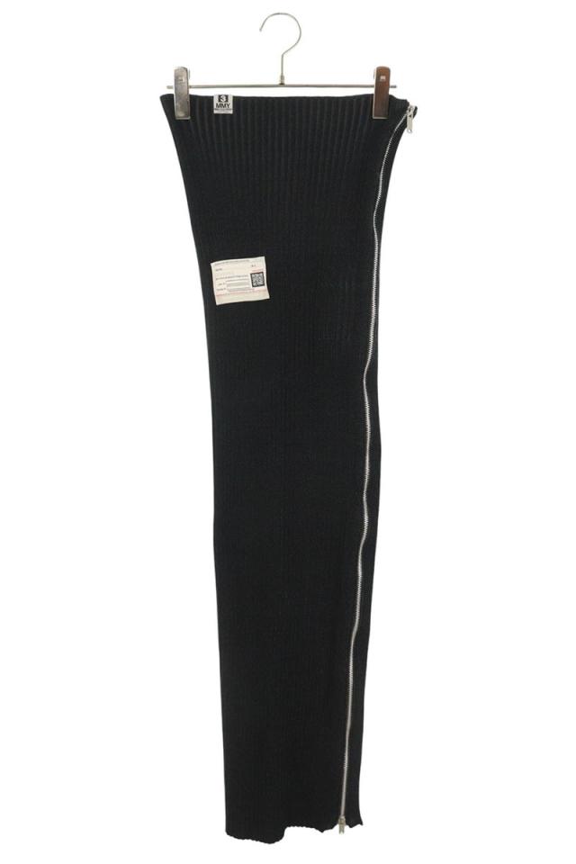 ミハラヤスヒロ サイズ:36  B13SK583 ジップデザインリブスカート 中古 BS99