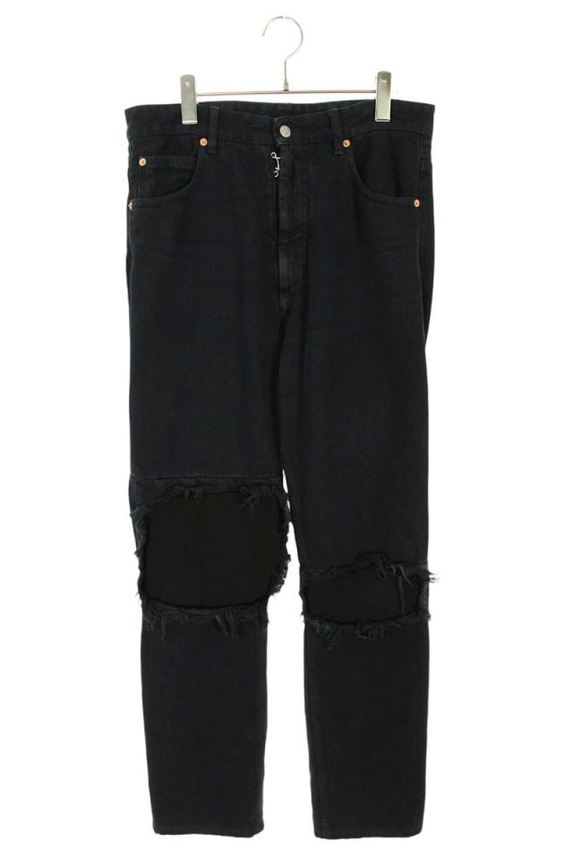 エムエムシックス サイズ:29インチ  S62LB0137 ダメージ加工ストレートデニムパンツ 中古 BS99