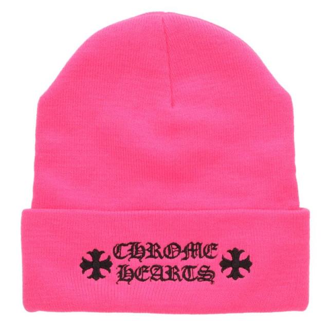 クロムハーツ   WOOL WATCH CAP ウールワッチキャップ ロゴステッチアクリル帽子 中古 FK04