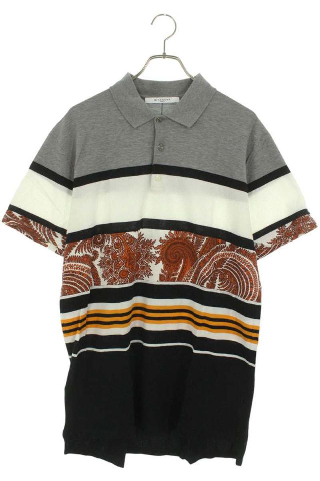 ジバンシィ サイズ:M  15SS  15S 7114 706 柄切替半袖ポロシャツ 中古 BS99 ジバンシィ サイズ:M 15SS 15S 7114 706 柄切替半袖ポロシャツ 中古 BS99