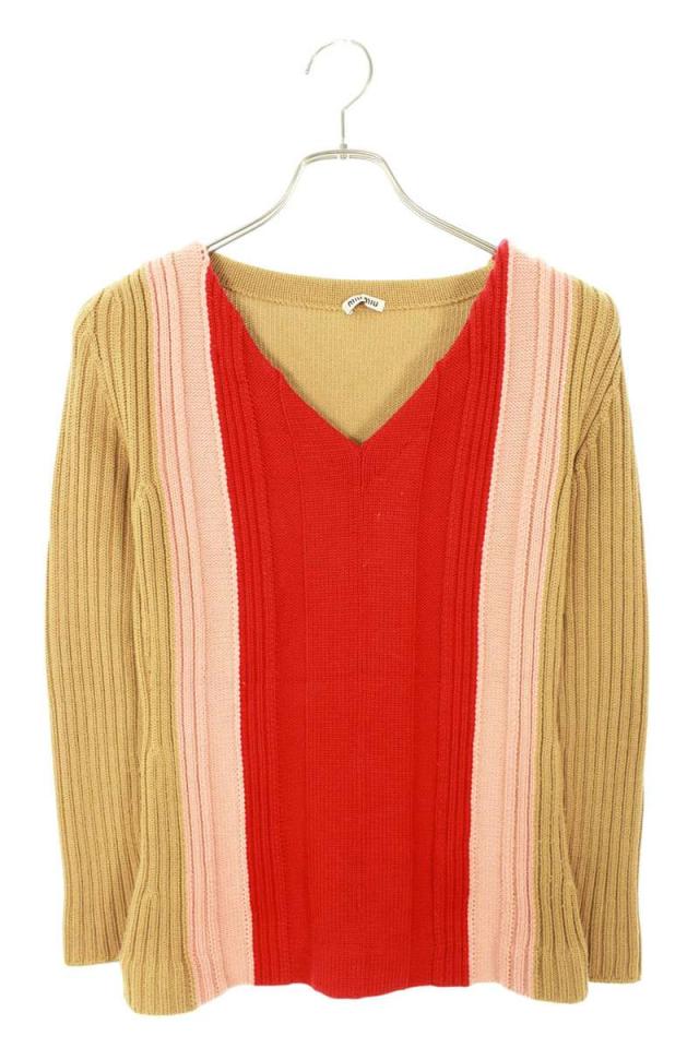 ミュウミュウ サイズ:38  MMN708 Vネックウールニット 中古 BS99