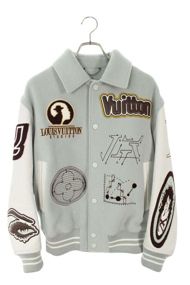 ルイヴィトン サイズ:44  23AW  RM232 CAW HPL68E マルチパッチエピレザースタジャンブルゾン 中古 SB01