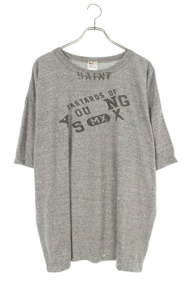 セントマイケル  ベルベルジン サイズ:XL  25SS  SM-HR8-0000-C37 カレッジロゴTシャツ 中古 OM10