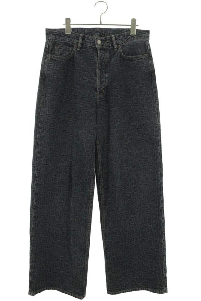 アクネストゥディオズ サイズ:46  1981M Monogram Dark 総柄バギーデニムパンツ 中古 SB01