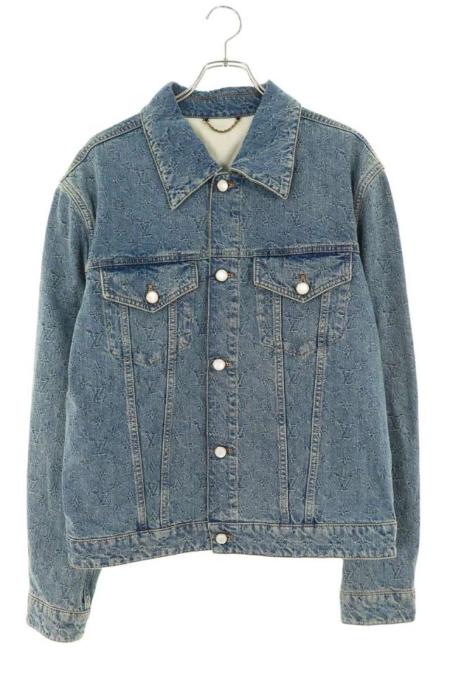 ルイヴィトン サイズ:52  RM251Q UZD HRA79W モノグラムパールボタンデニムジャケット 中古 SS13