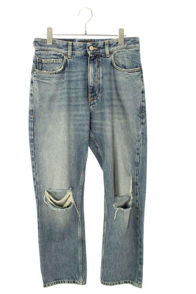 バレンシアガ サイズ:XXS  745149 THW25 クラッシュ加工デニムパンツ 中古 SB01