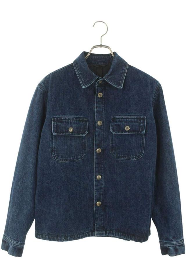 クロムハーツ サイズ:S  WORK DOG ワークドッグ クロスボールボタン中綿キルティングデニムジャケット 中古 NO05