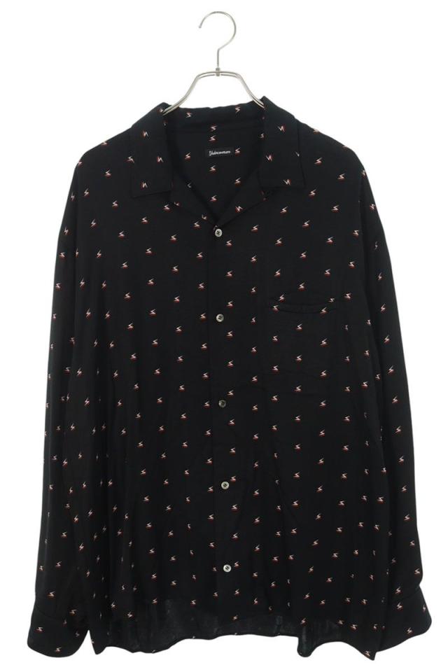 アンダーカバイズム サイズ:3  UI2A4403 稲妻総柄オープンカラー長袖シャツ 中古 BS99