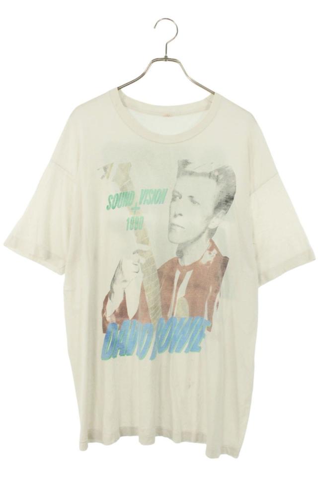ヴィンテージ サイズ:XXXL  DAVID BOWIE デヴィッドボウイ SOUND VISION 1990プリントTシャツ 中古 SB01