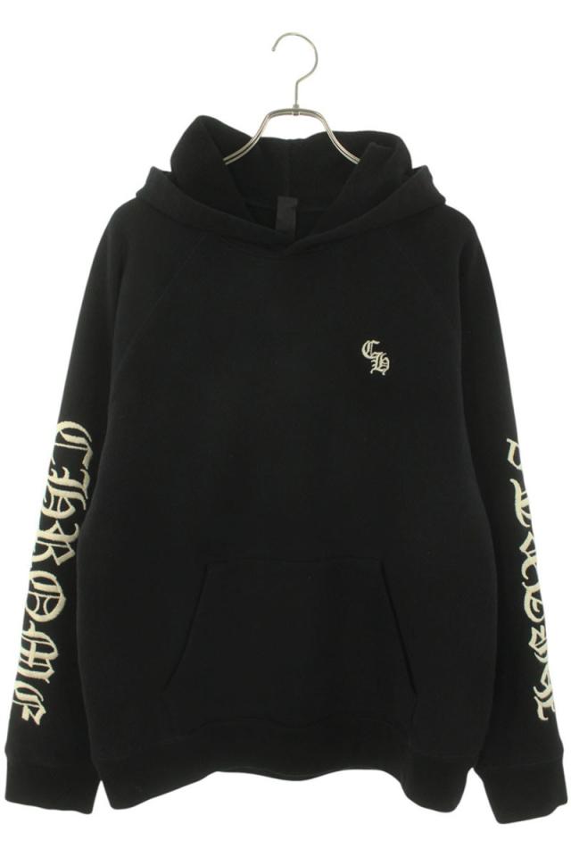 クロムハーツ サイズ:L  SLO RIDE CH刺繍プルオーバーパーカー 中古 SS07